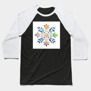 Snowflake Design - Pen & Ink Baseball T-Shirt